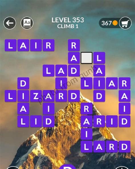 wordscapes puzzle 353|Wordscapes Level 353 Climb 1 Answers